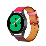 Strap-it® Samsung Galaxy Watch 4 - 44mm Lederband (Rosa/Rotbraun) Strap-it® Samsung Galaxy Watch 4 - 44mm Lederband (Rosa/Rotbraun)