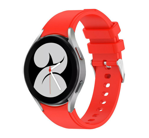 Strap-it® Strap-it Samsung Galaxy Watch 4 - 44mm Silikonarmband (Hellrot)