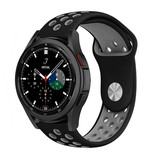 Strap-it® Samsung Galaxy Watch 4 Classic 46mm Sportarmband (Schwarz/Grau) Strap-it® Samsung Galaxy Watch 4 Classic 46mm Sportarmband (Schwarz/Grau)