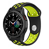 Strap-it® Strap-it Samsung Galaxy Watch 4 Classic 46mm Sportarmband (Schwarz/Gelb) Strap-it® Strap-it Samsung Galaxy Watch 4 Classic 46mm Sportarmband (Schwarz/Gelb)