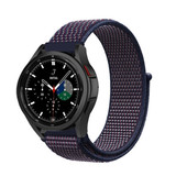 Strap-it® Samsung Galaxy Watch 4 Classic 46mm Nylonarmband (Lila/Blau) Strap-it® Samsung Galaxy Watch 4 Classic 46mm Nylonarmband (Lila/Blau)
