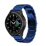 Strap-it® Samsung Galaxy Watch 4 Classic 46mm Stahlarmband (Blau) Strap-it® Samsung Galaxy Watch 4 Classic 46mm Stahlarmband (Blau)