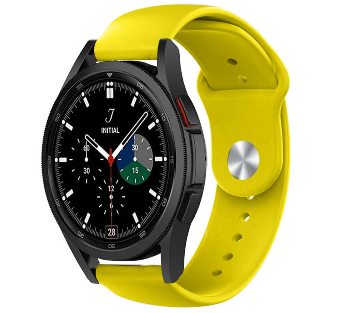 Strap-it® Strap-it Samsung Galaxy Watch 4 Classic 46mm Sportarmband (Gelb)