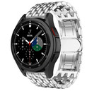 Strap-it® Strap-it Samsung Galaxy Watch 4 Classic 46mm Drachenarmband aus Stahl (Silber)