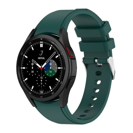 Strap-it® Strap-it Samsung Galaxy Watch 4 Classic 46mm Armband Silikon (Dunkelgrün)