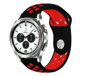 Strap-it® Samsung Galaxy Watch 4 - 40mm Sportarmband (Schwarz/Rot) Strap-it® Samsung Galaxy Watch 4 - 40mm Sportarmband (Schwarz/Rot)