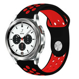 Strap-it® Samsung Galaxy Watch 4 - 44mm Sportarmband (Schwarz/Rot) Strap-it® Samsung Galaxy Watch 4 - 44mm Sportarmband (Schwarz/Rot)