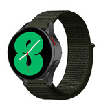 Strap-it® Samsung Galaxy Watch 4 - 44mm Nylonarmband (Dunkelgrün) Strap-it® Samsung Galaxy Watch 4 - 44mm Nylonarmband (Dunkelgrün)