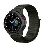 Strap-it® Samsung Galaxy Watch 4 Classic 42mm Nylonarmband (Dunkelgrün) Strap-it® Samsung Galaxy Watch 4 Classic 42mm Nylonarmband (Dunkelgrün)