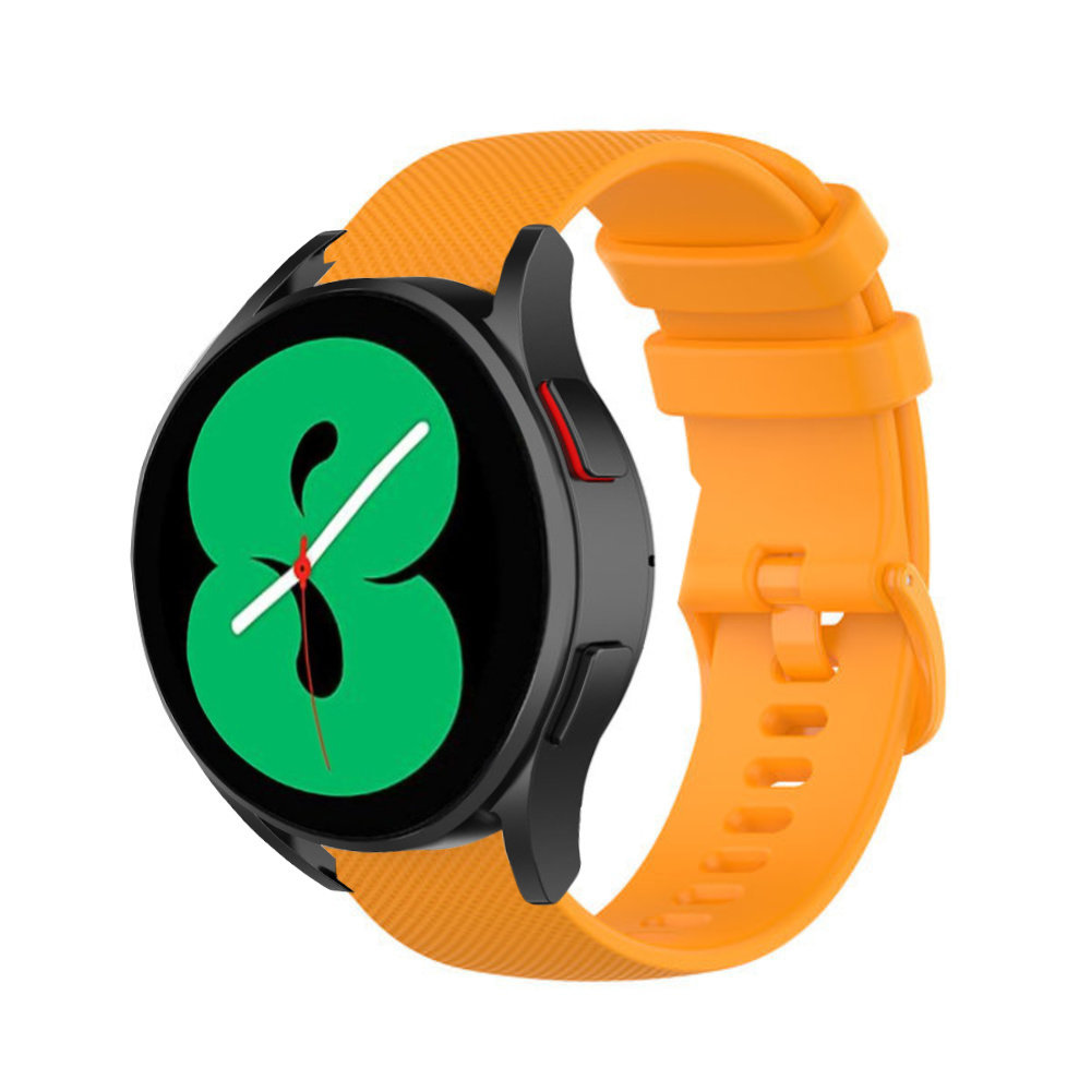 Strap-it® Strap-it Samsung Galaxy Watch 4 40mm Luxus-Silikonarmband (Orange)