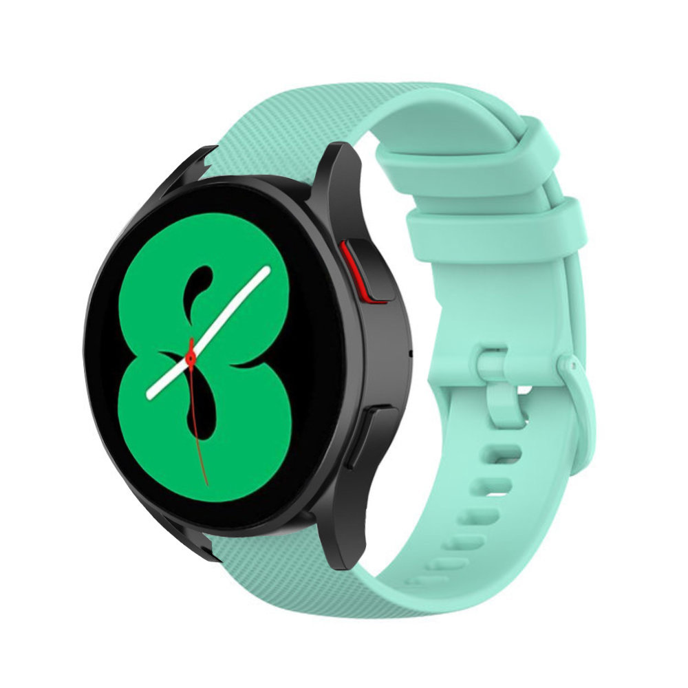 Strap-it® Strap-it Samsung Galaxy Watch 4 44mm Luxus-Silikonarmband (Aqua)