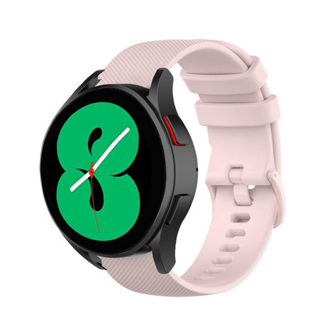 Strap-it® Strap-it Samsung Galaxy Watch 4 44mm Luxus-Silikonarmband (Rosa)