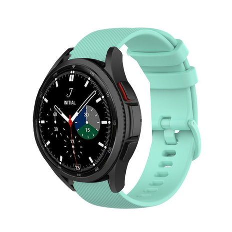 Strap-it® Strap-it Samsung Galaxy Watch 4 Classic 42mm Luxus-Silikonarmband (Aqua)