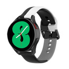Strap-it® Strap-it Samsung Galaxy Watch 4 40mm Dreifach-Sportarmband (Schwarz-Weiß-Grau)