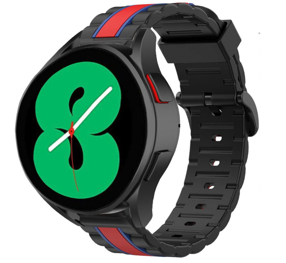 Strap-it® Strap-it Samsung Galaxy Watch 4 44mm Special Edition Band (Schwarz/Rot)