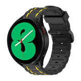 Strap-it® Samsung Galaxy Watch 4 40mm Sportschnallenarmband (Schwarz/Gelb)