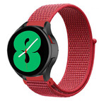 Strap-it® Strap-it Samsung Galaxy Watch 4 44mm Nylonarmband (Rot)