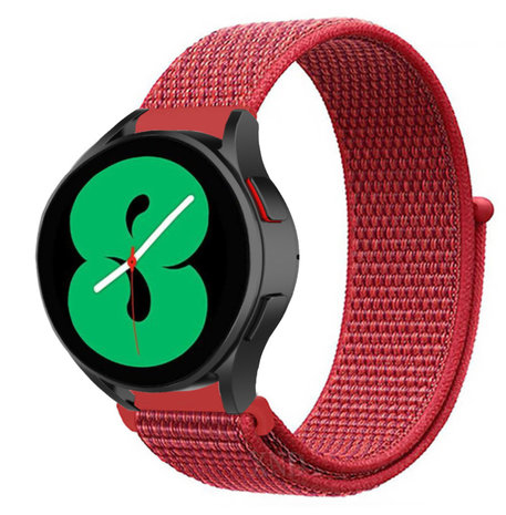 Strap-it® Strap-it Samsung Galaxy Watch 4 44mm Nylonarmband (Rot)