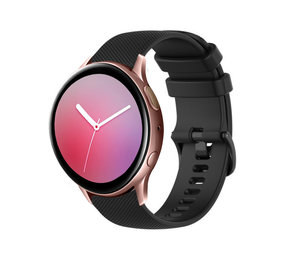 Strap-it® Samsung Galaxy Watch Active Luxus Silikonarmband (Schwarz) Strap-it® Samsung Galaxy Watch Active Luxus Silikonarmband (Schwarz)
