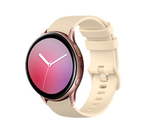 Strap-it® Samsung Galaxy Watch Active Luxus Silikonarmband (Beige) Strap-it® Samsung Galaxy Watch Active Luxus Silikonarmband (Beige)