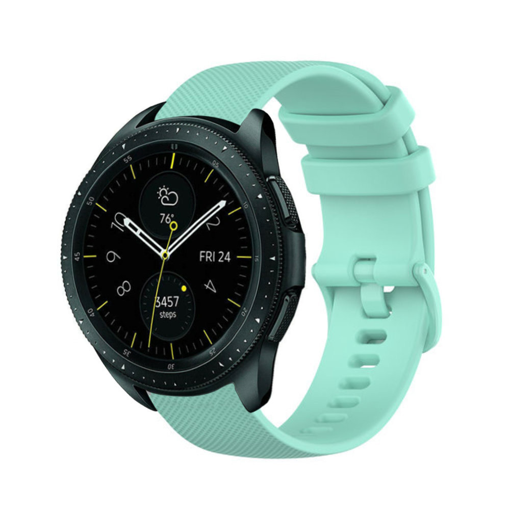 Strap-it® Strap-it Samsung Galaxy Watch 42mm Luxus-Silikonarmband (Aqua)