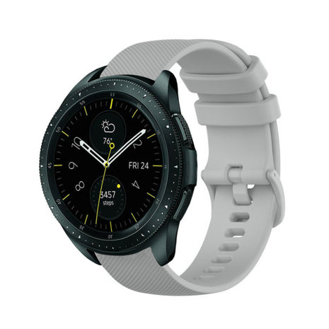 Strap-it® Strap-it Samsung Galaxy Watch 42mm Luxus-Silikonarmband (Grau)