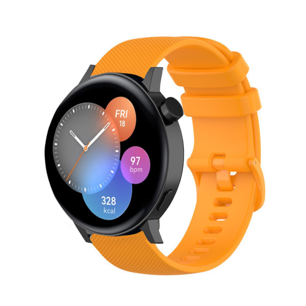 Strap-it® Strap-it Huawei Watch GT 3 42mm Luxus-Silikonarmband (Orange)