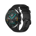 Strap-it® Strap-it Huawei Watch GT 2 Luxus Silikonband (Schwarz)