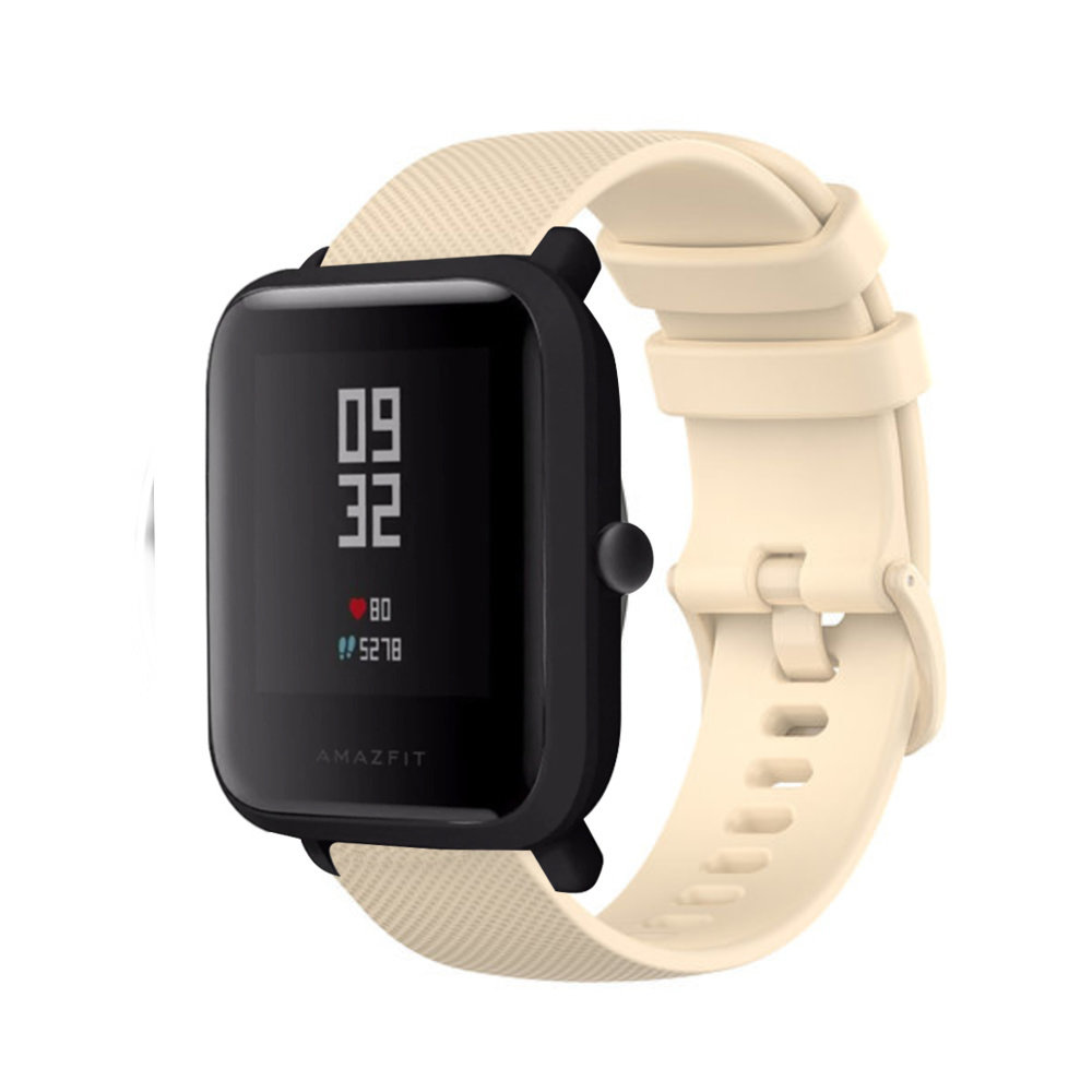 Strap-it® Strap-it Xiaomi Amazfit Bip Luxus Silikonarmband (Beige) Strap-it® Strap-it Xiaomi Amazfit Bip Luxus Silikonarmband (Beige)
