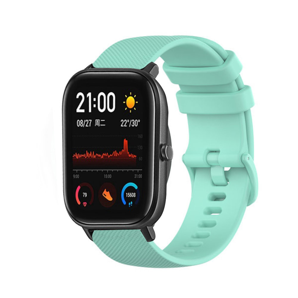 Strap-it® Strap-it Xiaomi Amazfit GTS Luxus Silikonarmband (Aqua)
