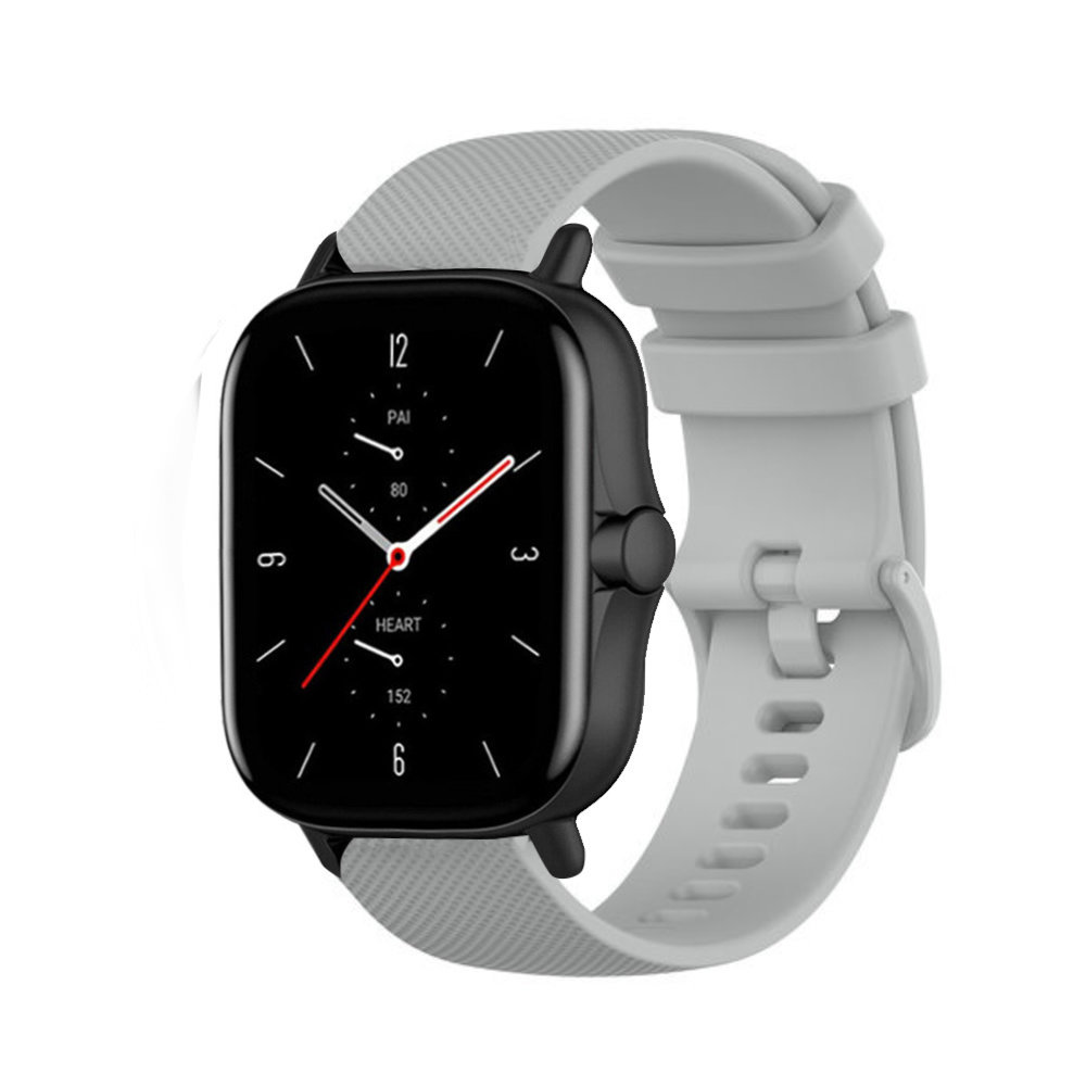 Strap-it® Strap-it Xiaomi Amazfit GTS 2 Luxus Silikonarmband (Grau) Strap-it® Strap-it Xiaomi Amazfit GTS 2 Luxus Silikonarmband (Grau)