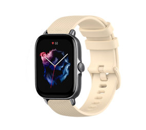 Strap-it® Amazfit GTS 3 Luxus Silikonarmband (Beige) Strap-it® Amazfit GTS 3 Luxus Silikonarmband (Beige)