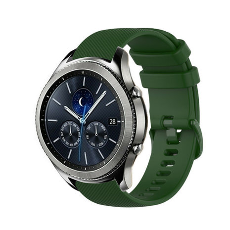 Strap-it® Strap-it Samsung Gear S3 Luxus-Silikonarmband (Armeegrün)