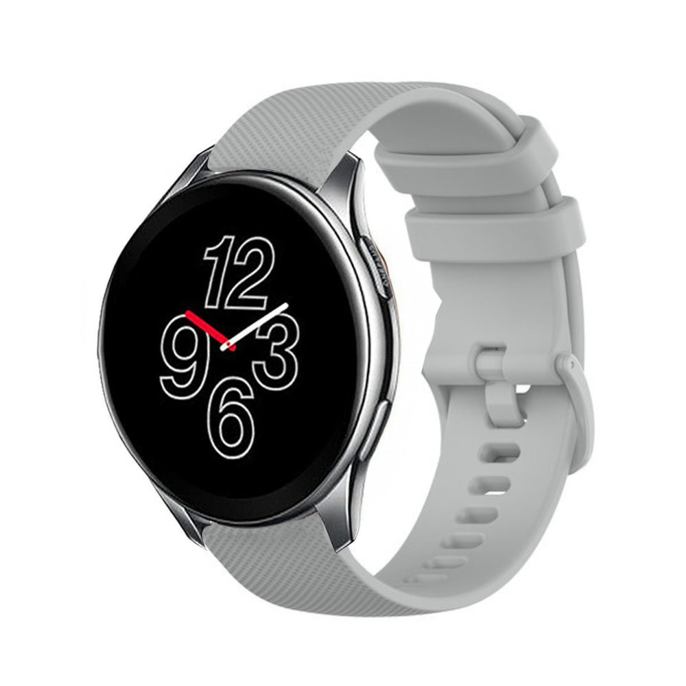 Strap-it® Strap-it OnePlus Watch Luxus-Silikonarmband (Grau)