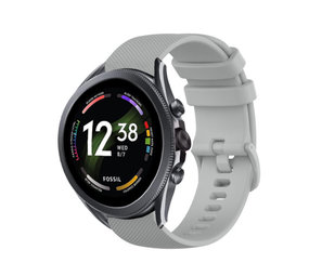 Strap-it® Fossil Gen 6 44mm Luxus-Silikonarmband (Grau) Strap-it® Fossil Gen 6 44mm Luxus-Silikonarmband (Grau)
