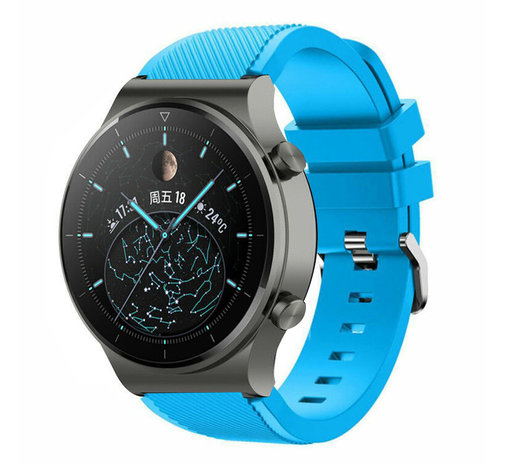 Strap-it® Strap-it Huawei Watch GT 2 Pro Silikonarmband (Hellblau)