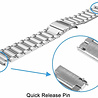 Strap-it® Strap-it Huawei Watch GT 2 Pro Stahlarmband (Silber) Strap-it® Strap-it Huawei Watch GT 2 Pro Stahlarmband (Silber)