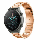 Strap-it® Strap-it Huawei Watch GT 2 Pro Stahlarmband (Roségold)