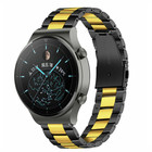 Strap-it® Strap-it Huawei Watch GT 2 Pro Stahlarmband (Schwarz/Gold)