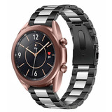 Strap-it® Samsung Galaxy Watch 3 41mm Stahlarmband (Schwarz/Silber) Strap-it® Samsung Galaxy Watch 3 41mm Stahlarmband (Schwarz/Silber)