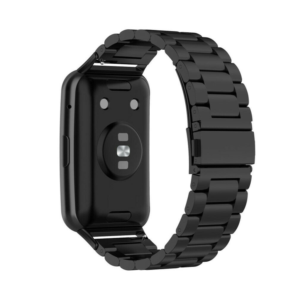 Strap-it® Strap-it Huawei Watch Fit New Stahlarmband (Schwarz)