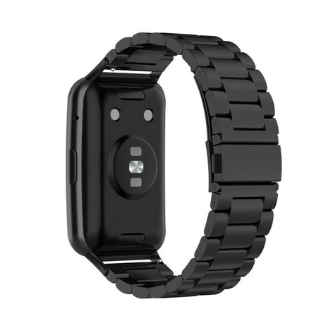 Strap-it® Strap-it Huawei Watch Fit New Stahlarmband (Schwarz)
