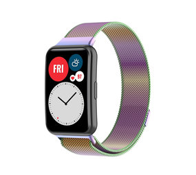 Strap-it® Huawei Watch Fit New Milanese-Armband (Regenbogen)