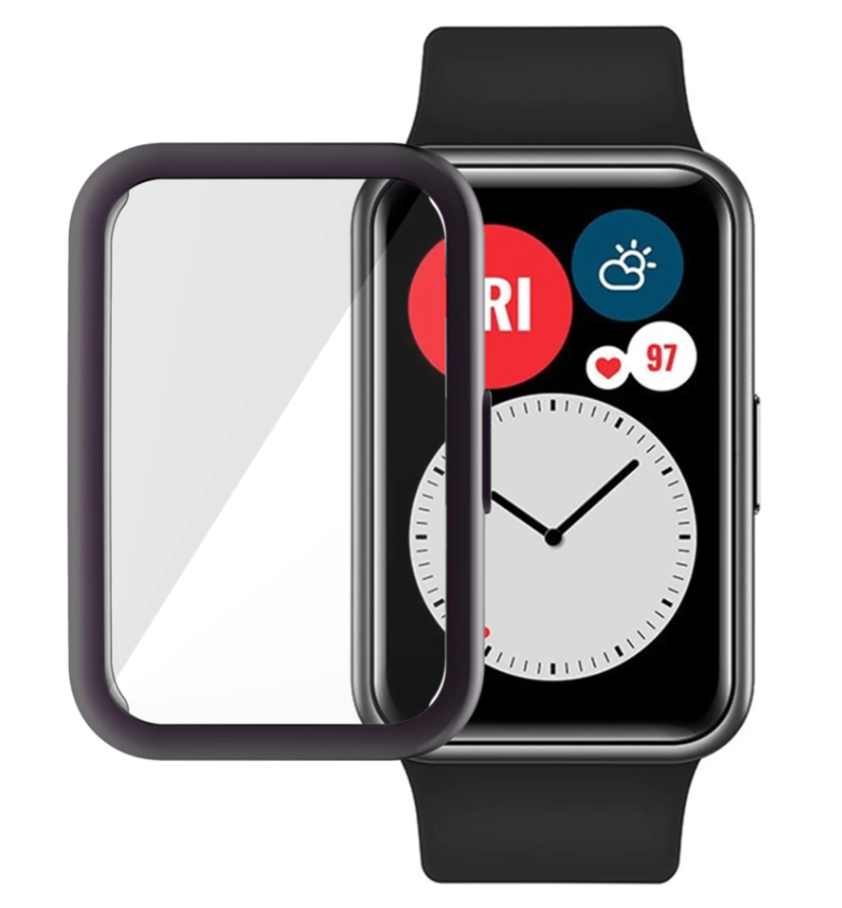 Strap-it® Strap-it Huawei Watch Fit New TPU-Schutzhülle (Schwarz)