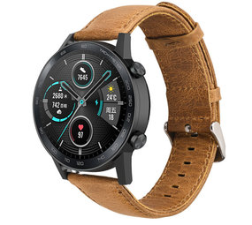 Strap-it® Honor Magic Watch 2 Lederarmband (Braun)