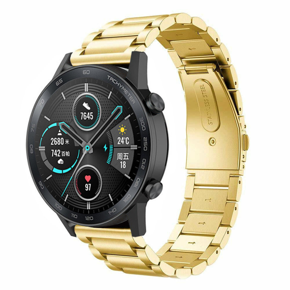 Strap-it® Strap-it Honor Magic Watch 2 Stahlarmband (Gold)