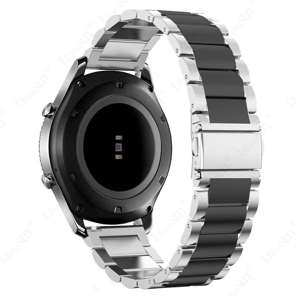 Strap-it® Strap-it Honor Magic Watch 2 Stahlarmband (Silber/Schwarz)