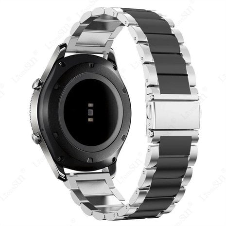 Strap-it® Strap-it Honor Magic Watch 2 Stahlarmband (Silber/Schwarz)