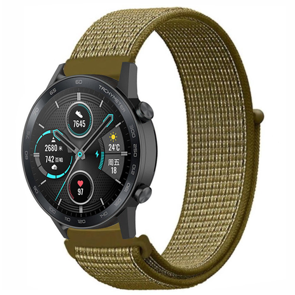 Strap-it® Strap-it Honor Magic Watch 2 Nylonarmband (Oliv)