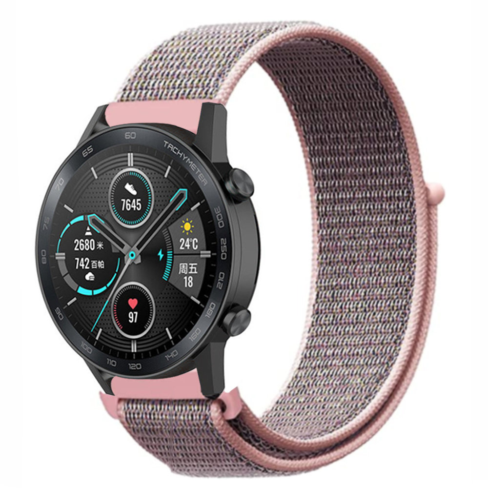Strap-it® Strap-it Honor Magic Watch 2 Nylonarmband (Rosa Sand)